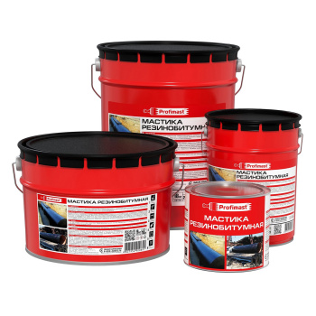 Мастика битумно-резиновая 2 л Profimast, гидроизоляционная