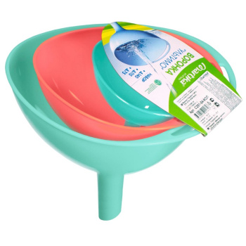 Воронки пластм. НАБОР 3ШТ:д.75мм, д.115мм, д.140мм "Ультима" С251-04-КОЛ ("Мартика") *1/13