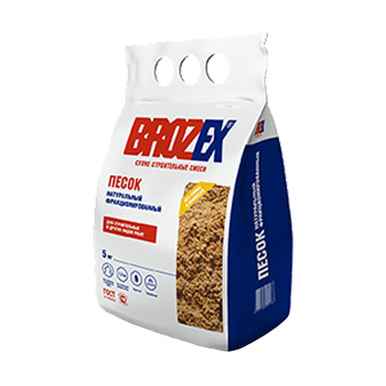 Песок фракционный 5 кг BROZEX, натуральный