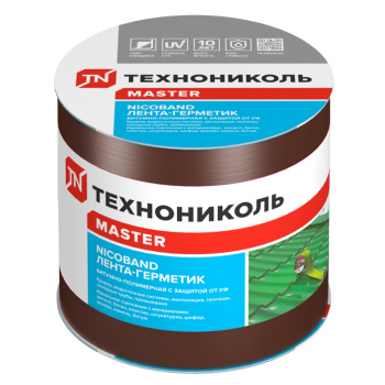 Лента-герметик 3х0.1 м ТехноНиколь Nicoband, самоклеящаяся, коричневый