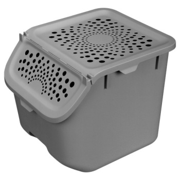 Контейнер д/овощей пластм.11,3л 275Х240Х240мм Серый арт.434292911 ("Бытпласт")  *1/6
