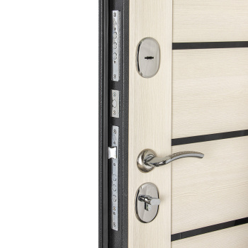 Дверь входная 2050х860х70 мм Дверной континент, левая, серебристый антик/лиственница беленая