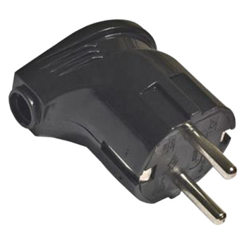 Вилка угловая с/з 16А 250В черная TDM SQ1806-0008 *10/30/300