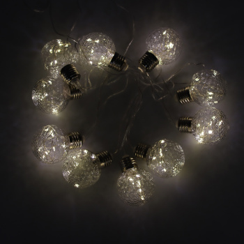 Гирлянда «Нить» Luazon Lighting, 3 м, 8 режимов, теплый белый, лампочки шары, 80 LED, IP20, 220 В