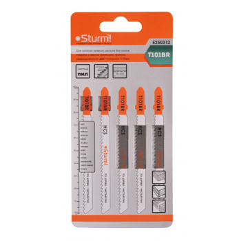 Пилки для лобзика 5шт. по ламинату STURM (арт.5250312) чист.рез 3-30мм *10/50 Пилки для лобзика 5шт. по ламинату STURM (арт.5250312) чист.рез 3-30мм *10/50