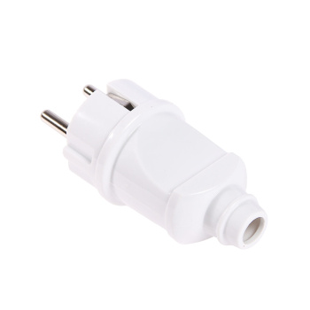 Вилка прямая с/з 16А 250В белая TDM SQ1806-0003 *10/250