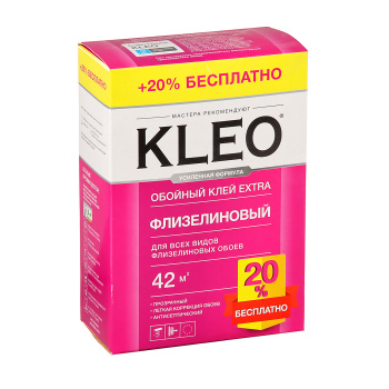Клей для обоев Kleo Extra 42, флизелиновый, 42 м², 290 г Клей для обоев Kleo Extra 42, флизелиновый, 42 м², 290 г