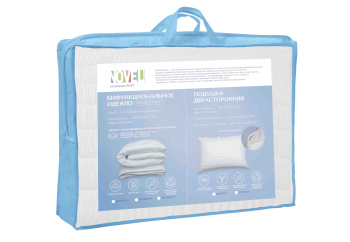 Одеяло бифункциональное Climate control 143х205см Soft, 100% п/э, сумка NOVEL *1/5