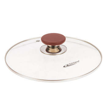 Кастрюля нерж. "Катунь" "Берта" 4,0л d22см термораспред. дно, Стекл. кр., силик.руч. КТ15-D-22*1/4