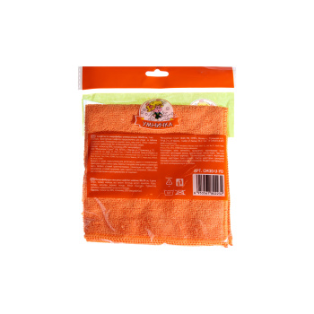 Салфетка д/уборки универсальная микрофибра 30х30см "Умничка" CM30-U-YO ("МультиПласт") *1/60