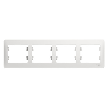 Рамка "Glossa" 4-м белый горизонтальная GSL000104 *1/15
