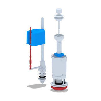 Арматура бачка АНИ Пласт Эконом, нижний подвод, шток белый