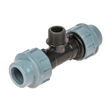 Тройник ПНД компрессия Ø 25х3/4"х25 наруж. резьба *1/40