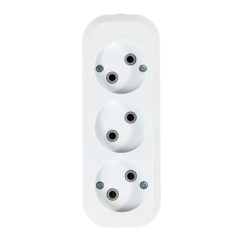 Корпус удлинителя "TDM" 3роз. 10А без заземления белый SQ1806-0010 *1/20/120