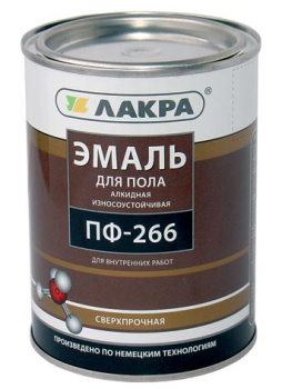 Эмаль ПФ-266 для пола золотисто-коричневая 20 кг Лакра *1/33