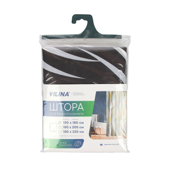 Штора для ванной V-line Пальмовые листья, 180х180 см, полиэстер, с кольцами