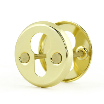 яяяНакладка д/финских дверей ЗОЛОТО под цилиндр E 002 РВ (ЕТ) Фабрика Замков *1/25