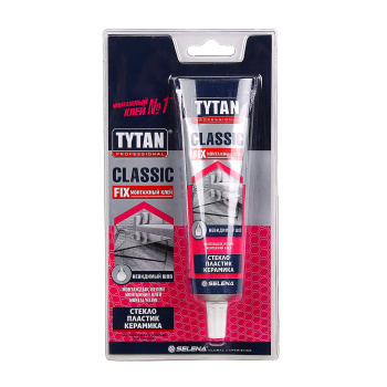 Жидкие гвозди 100 мл TYTAN Classic Fix, для стекла, металла, пластика, прозрачный Жидкие гвозди 100 мл TYTAN Classic Fix, для стекла, металла, пластика, прозрачный