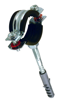 Хомут металлорезиновый с дюбелем и шурупом Ø 20-25 мм 1/2" СТМ CHSR0012 *1/180