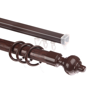 Карниз круглый d28мм Орех + U-шина 1,6 Магеллан *5