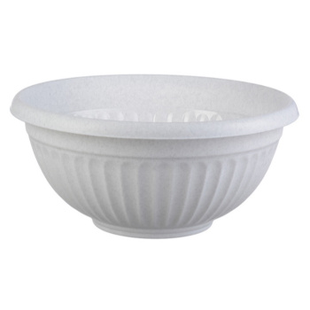 Кашпо пластм. "Ливия" "миска" d верха 500мм h220мм Мрамор М3195 ("М-Пластика") *1