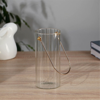 Ваза «Сумочка», 800 мл, h=18 см, стекло, прозрачная