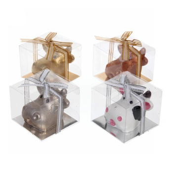 Свеча Новогодняя "Бычок 2021" 6,7*6,7*5,5 см, микс