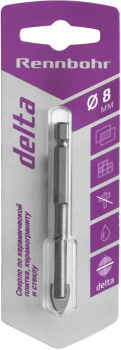Сверло по стеклу/керамике 8,0мм (1шт) RB Delta (арт.676008) *1/10/40