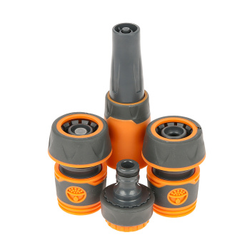 ПОЛИВ Набор для шланга (форсунка+коннектор 3/4, коннектор аквастоп 3/4+штуцер Belamos (5816F) *1/48