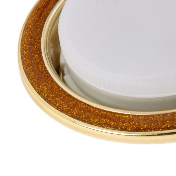 Светильник встраиваемый GX53 H4 DL3901 Ecola Круг под стеклом Золотой блеск FY53GRECB *10/50