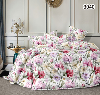 Постельное белье 1,5сп бязь Орхидея 3040, наволочки 70*70 - 2шт *1