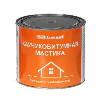 Мастика битумно-каучуковая 2 л Bitumast, гидроизоляционная Мастика битумно-каучуковая 2 л Bitumast, гидроизоляционная
