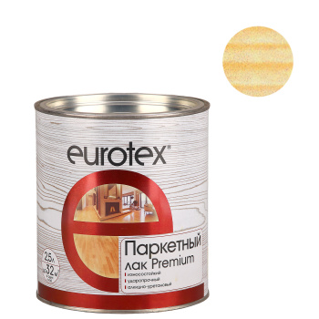 Лак алкидно-уретановый Eurotex Premium, 2.5 л, паркетный, глянцевый