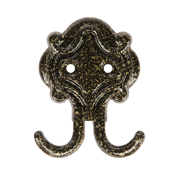 Крючок мебельный АНТИК БРОНЗА КВ-1 "Точки" ДомоСтрой *10/100