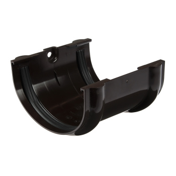 Соединитель желоба 120 мм ТехноНиколь, темно-коричневый Соединитель желоба 120 мм ТехноНиколь, темно-коричневый