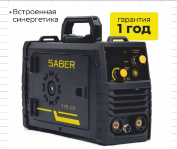 Аппарат сварочный инвертор полуавтомат 20А/175А электрод 3,0мм проволока 1,0мм 7,4кВт 175 GS SABER*1