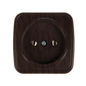 Розетка Дача ОП 1-мест. венге бз 10А Народная SQ1824-0027