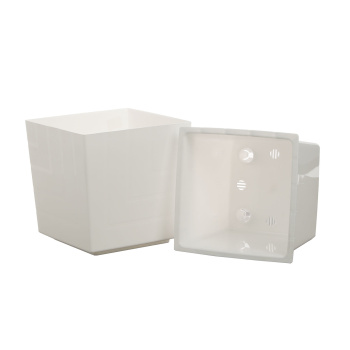 Кашпо 6.6 л Live in Green Квадро КВ20-10, 20х20х20 см, с дренажной вставкой, пластик, белый Кашпо 6.6 л Live in Green Квадро КВ20-10, 20х20х20 см, с дренажной вставкой, пластик, белый