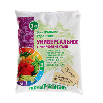 Удобрение Универсальное с микроэлементами 1кг (Пермагробизнес) *20 Удобрение Универсальное с микроэлементами 1кг (Пермагробизнес) *20
