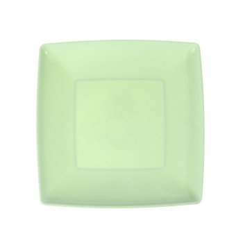 Тарелка пластм. мелкая квадр.190х190мм Салатный матовая арт.wtc-631 ("Новороссийск")  *1/36