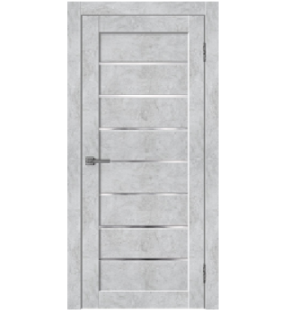 Дверное полотно остекленное 2000х800х38 мм Двери Гуд Х22, бетон снежный