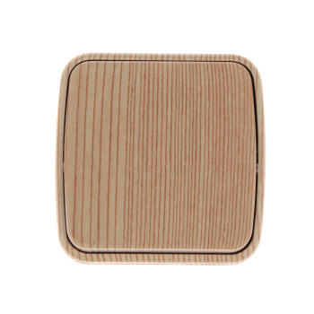 Выключатель Дача ОП 1кл. сосна 10А Народная SQ1824-0051