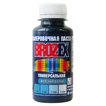 Колер паста BROZEX №15, 100 мл, морская волна