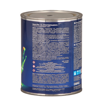 Эмаль ПФ-115 черная 0,8 кг Простокрашено *1/14/490