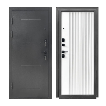 Дверь входная Форпост Монблан, 2050х860х95 мм, левая, эмалит белый