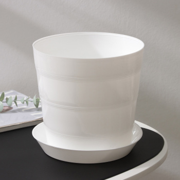 Кашпо пластм. "Классик " 4,4л d верха 198мм h190 с поддоном Белое КК 4,4 Б (Екатеринбург)  *1/25 Кашпо пластм. "Классик " 4,4л d верха 198мм h190 с поддоном Белое КК 4,4 Б (Екатеринбург)  *1/25