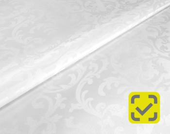 Скатерть тканенвая с TPU покрытием JACQUARD белая, 110*140см, мод. YM-T16C *1