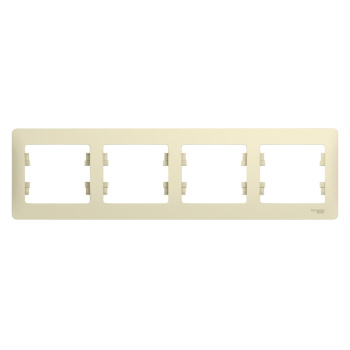 Рамка "Glossa" 4-м бежевый горизонтальная GSL000204 *1/15