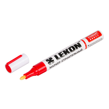 Маркер строительный с нитроэмалью красный (набор12 шт) арт.011104 LEKON *1/12/108