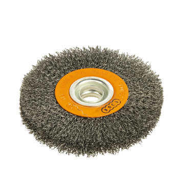 Щетка-крацовка "круглая" для точила гофрированная проволока 125мм*20мм PATRIOT *1/60